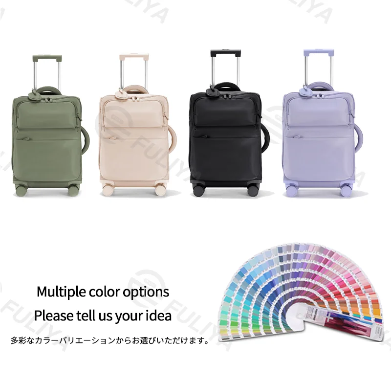 広州富麗雅実業有限会社 C-81169 超軽量キャリーバッグ、防水ナイロン、ワンタッチ収納アルミハンドル、USBポート、ダイヤルロック、静音スピナーホイール、乾湿分離収納、1:9開閉設計 - 機内持ち込み・短距離旅行に。