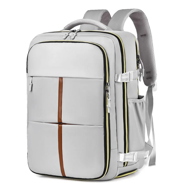 Guangzhou Fuliya Industry Co.,Ltd C-81174 Large-capacity waterproof travel backpack, dual 180° lay-flat compartments, laptop compartment, shoe compartment, honeycomb breathable back panel, and snap buckle - for commuting, travel, and school.