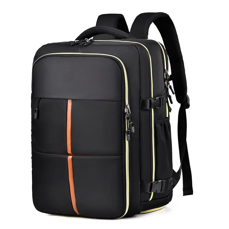 Guangzhou Fuliya Industry Co.,Ltd C-81174 Large-capacity waterproof travel backpack, dual 180° lay-flat compartments, laptop compartment, shoe compartment, honeycomb breathable back panel, and snap buckle - for commuting, travel, and school.