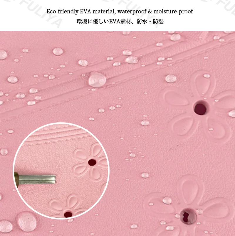 Guangzhou Fuliya Industry Co.,Ltd C-81186 EVA handbag, eco-friendly, waterproof and moisture-proof, ultra-strong and tear-resistant, with 3D decoration and DIY hole design for custom charms - for shopping, outdoor, and daily use.