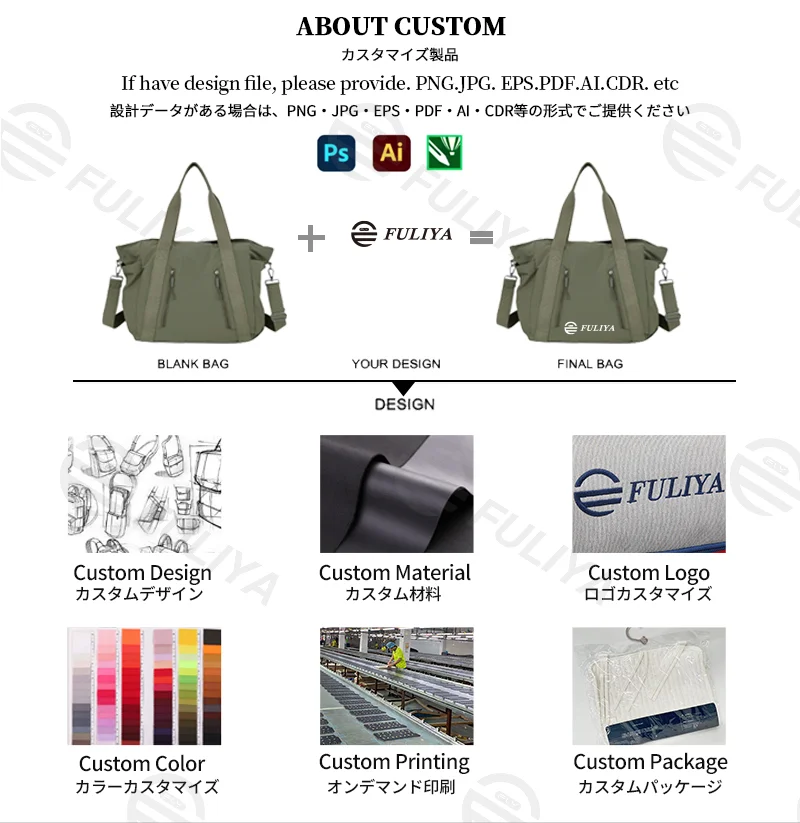 Guangzhou Fuliya Industry Co.,Ltd C-81192 Korean-style casual shoulder bag, water-resistant nylon, large capacity, front/side pockets, detachable hook, and adjustable strap - hand, shoulder, or crossbody carry for travel, outings, and daily use.