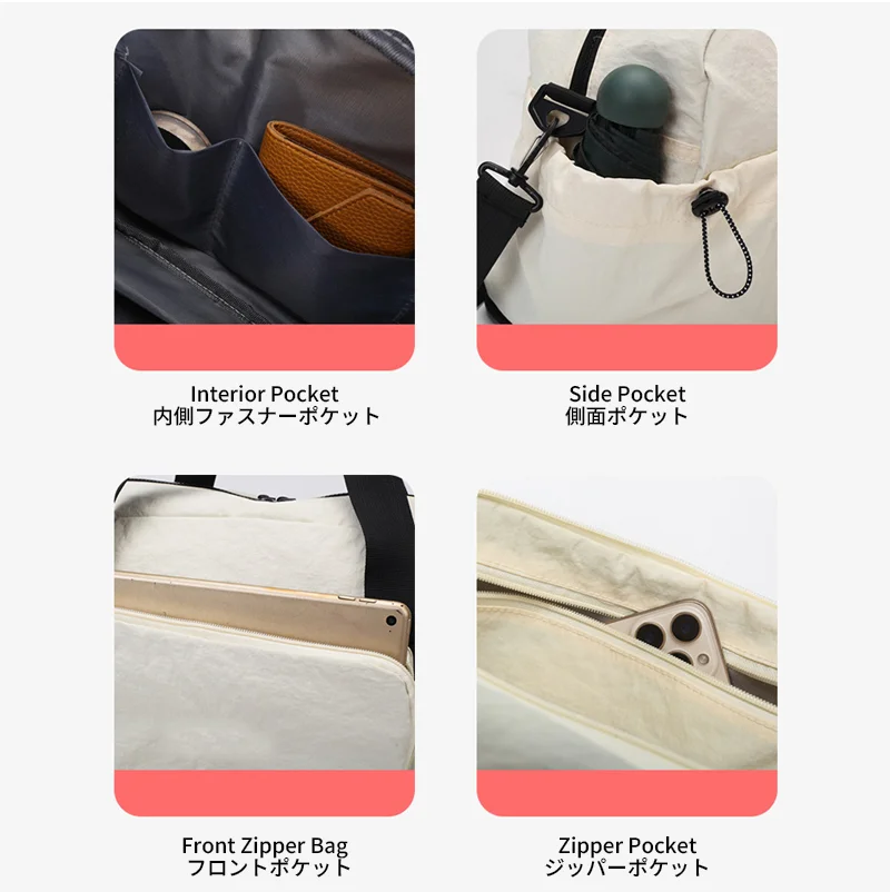 広州富麗雅実業有限会社 C-81193 折りたたみジム旅行バッグ、乾湿分離、大容量多ポケット、調節ストラップ、スーツケース固定ストラップ - 手提げ・肩掛け・斜め掛け、フィットネス・旅行・デイリーに。