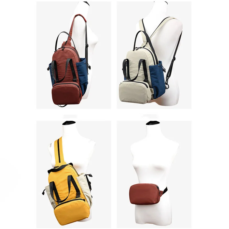 Guangzhou Fuliya Industry Co.,Ltd C-81195 Multi-functional parent-child backpack, water-resistant, detachable front waist pack - backpack, crossbody, or waist carry for travel, fitness, and daily use.