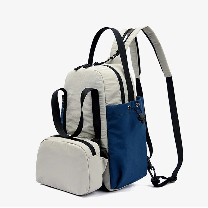 Guangzhou Fuliya Industry Co.,Ltd C-81195 Multi-functional parent-child backpack, water-resistant, detachable front waist pack - backpack, crossbody, or waist carry for travel, fitness, and daily use.