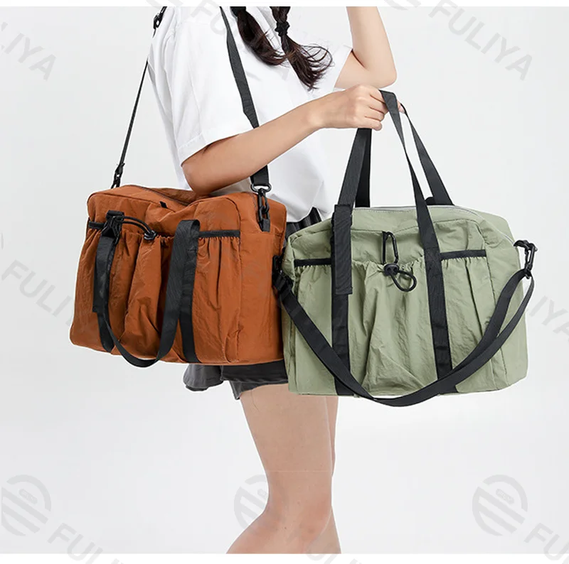 Guangzhou Fuliya Industry Co.,Ltd C-81198 Large-capacity shoulder bag, water-resistant, lightweight, drawstring closure, comfortable handle, and adjustable strap - hand, shoulder, or crossbody carry for commuting, shopping, gym, and outdoor.