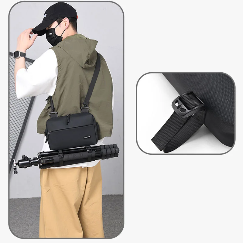 広州富麗雅実業有限会社  C-81206 アウトドアカジュアルショルダーバッグ、多機能ボトムストラップで水筒や三脚を外付け可能、大容量多層収納、撥水加工生地 - サイクリング・スポーツ・撮影に。