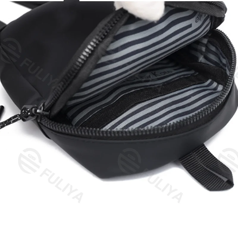 Guangzhou Fuliya Industry Co.,Ltd C-81208 Lightweight waterproof men's crossbody bag, multi-compartment storage, swivel quick-release buckle, adjustable strap and comfortable handle - wear as chest or crossbody for commuting, cycling, and sports.