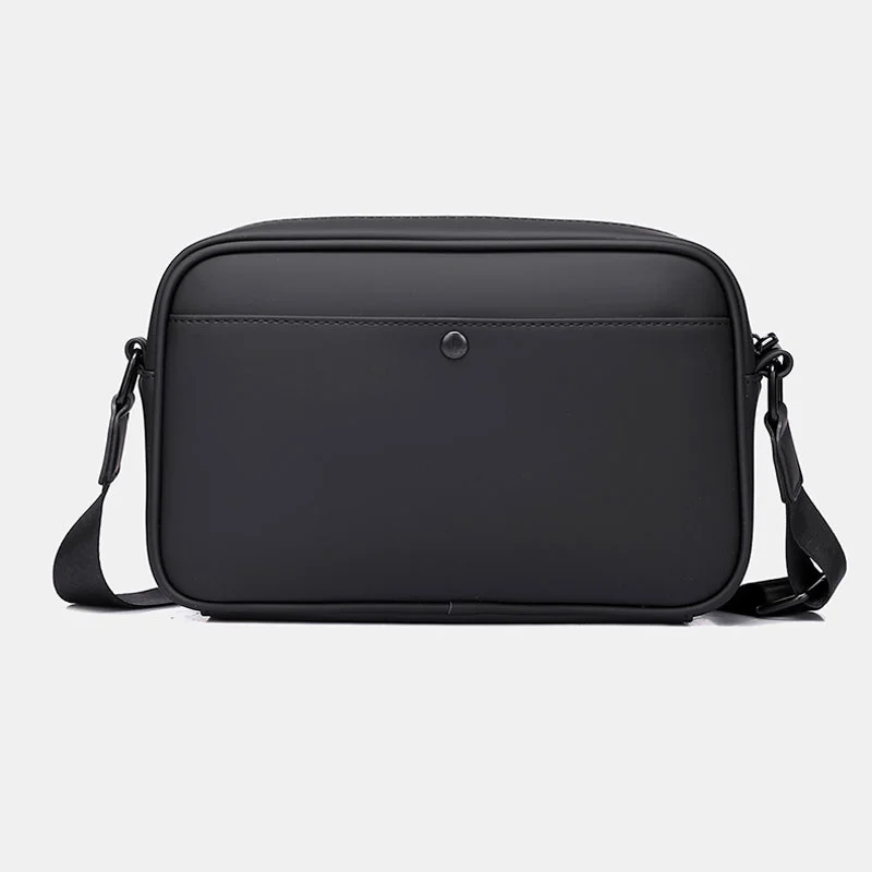 Guangzhou Fuliya Industry Co.,Ltd C-81210 Minimalist men's crossbody bag, diamond reflective front panel, magnetic flap closure, scratch-resistant fabric, multi-compartment storage, reinforced shoulder strap - for commuting and outings.