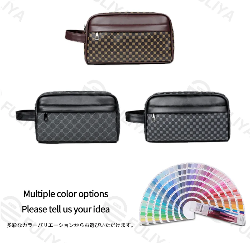 広州富麗雅実業有限会社 C-81211 シンプルメンズクラッチバッグ、撥水・耐磨耗、多仕切り収納、スムーズジッパーと快適ハンドル - デイリー・通勤に。