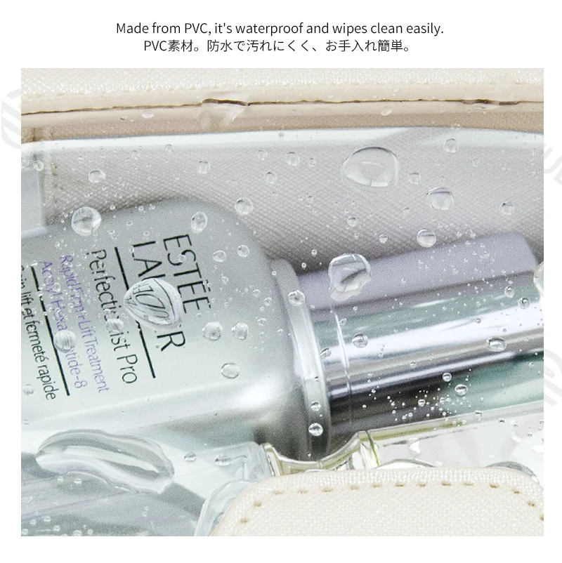Guangzhou Fuliya Industry Co.,Ltd C-81219 PVC clear-window makeup bag, waterproof and easy to clean, multiple sizes, portable handle - for travel and daily storage.
