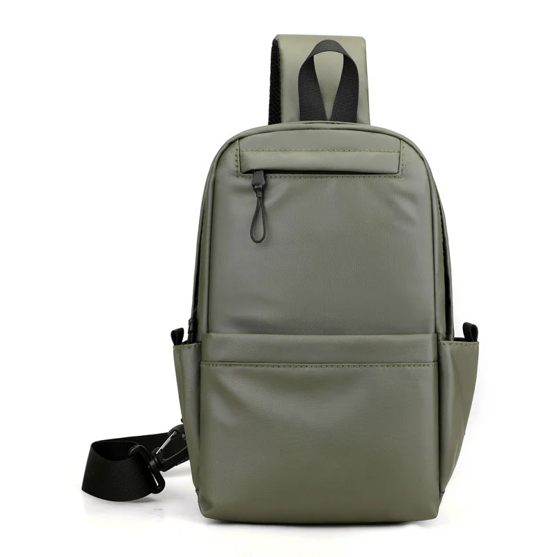 Guangzhou Fuliya Industry Co.,Ltd C-81230 Men's casual chest bag, water-resistant fabric, large capacity with multi-layer storage, anti-theft back pocket, detachable adjustable strap and breathable shoulder strap - for commuting, travel, and daily use.