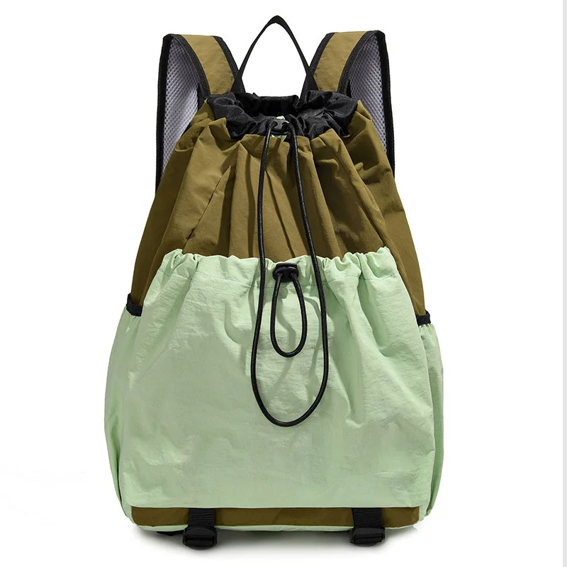 Guangzhou Fuliya Industry Co.,Ltd C-81239 Lightweight drawstring backpack, large capacity, laptop compartment, front and side pockets, breathable straps - for outdoor, travel, and sports