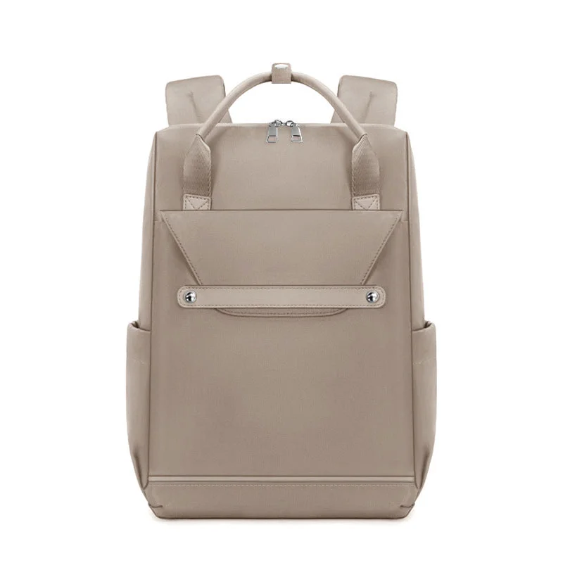 Guangzhou Fuliya Industry Co.,Ltd C-81242 Women's casual backpack, water-repellent, large capacity with compartments, laptop sleeve, front zipper pocket, card slot, side pockets, and luggage strap - for daily, travel, and school.