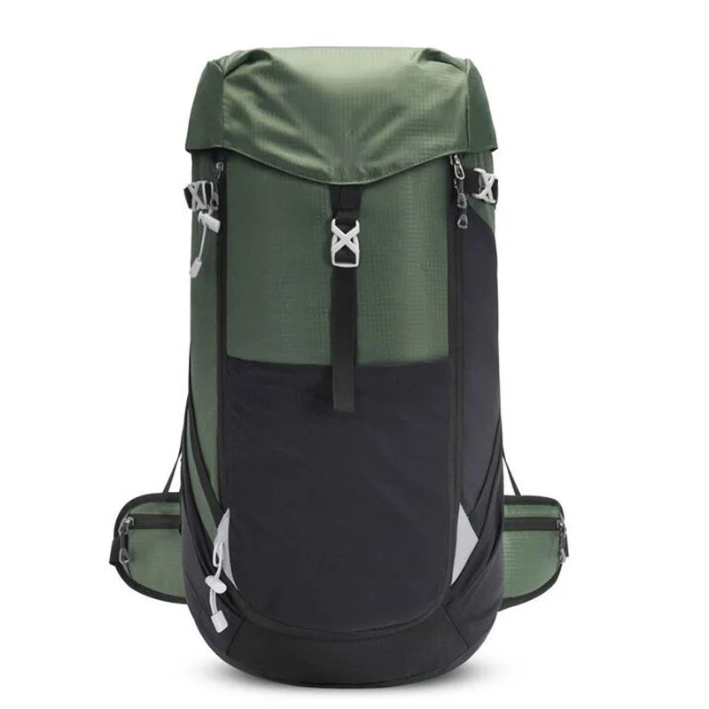 Guangzhou Fuliya Industry Co.,Ltd C-81285 50L outdoor hiking backpack, water-repellent, large capacity, laptop compartment, water bottle cord, and thickened sponge padding - for hiking, trekking, and camping.