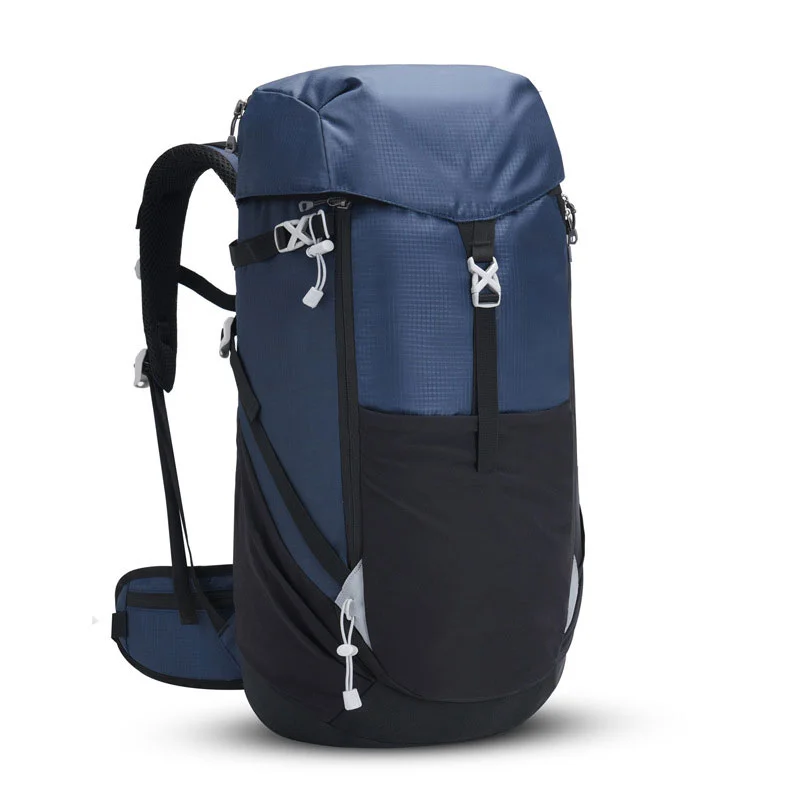 Guangzhou Fuliya Industry Co.,Ltd C-81285 50L outdoor hiking backpack, water-repellent, large capacity, laptop compartment, water bottle cord, and thickened sponge padding - for hiking, trekking, and camping.
