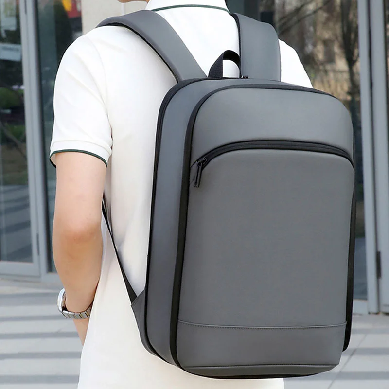 Guangzhou Fuliya Industry Co.,Ltd C-81251 Business commuter backpack, water-resistant and durable, expands 50%, laptop compartment, organizer pocket, breathable back panel, and luggage sleeve - for commuting, business trips, and travel.