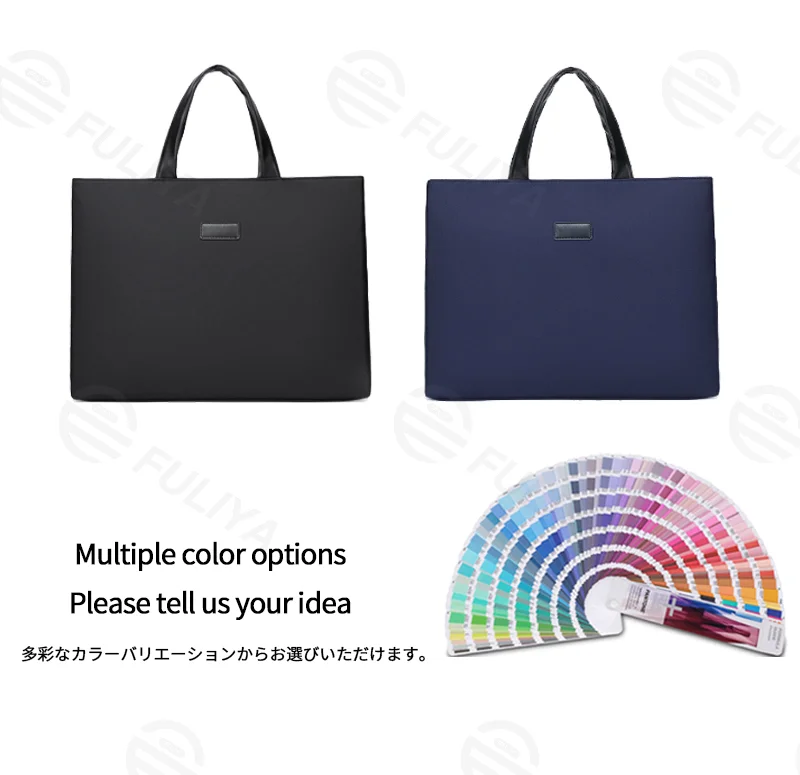 Guangzhou Fuliya Industry Co.,Ltd C-81254 Business laptop handbag, water-resistant and durable, large capacity with compartments, back zipper pocket, reinforced corners, and comfortable handle - for office, business trips, and commuting.