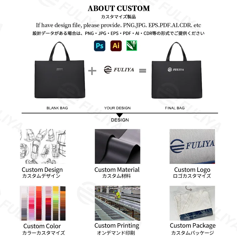 Guangzhou Fuliya Industry Co.,Ltd C-81254 Business laptop handbag, water-resistant and durable, large capacity with compartments, back zipper pocket, reinforced corners, and comfortable handle - for office, business trips, and commuting.