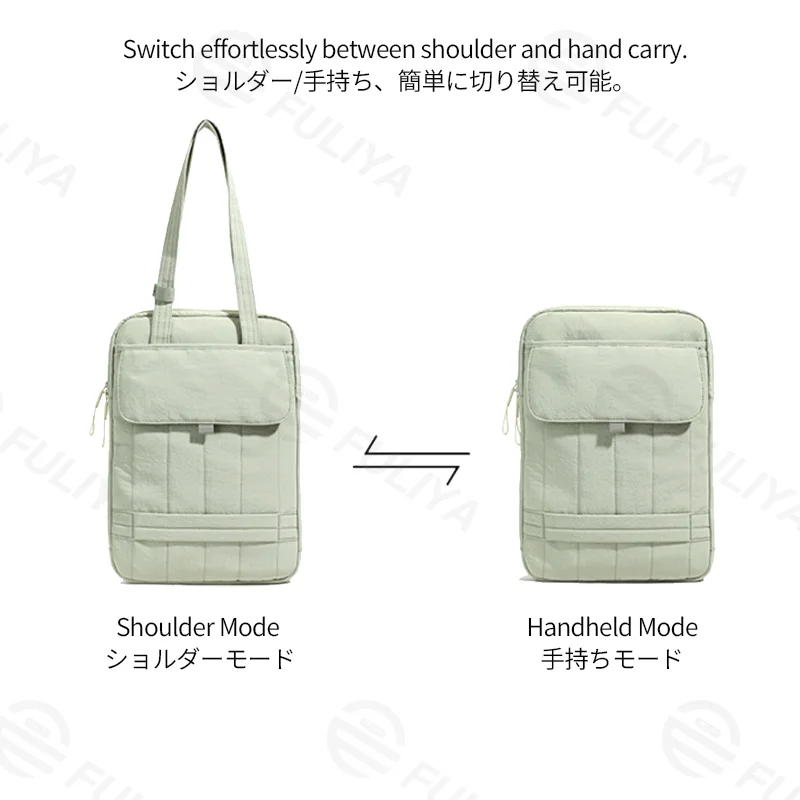 Guangzhou Fuliya Industry Co.,Ltd C-81261 Women's laptop tote bag, hand or shoulder carry, main compartment, front slip pocket, Velcro pocket, and fixed handle - shockproof protection for commuting, office, and daily use.