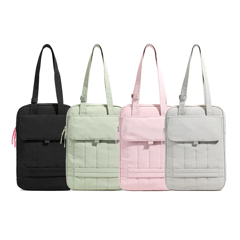 Guangzhou Fuliya Industry Co.,Ltd C-81261 Women's laptop tote bag, hand or shoulder carry, main compartment, front slip pocket, Velcro pocket, and fixed handle - shockproof protection for commuting, office, and daily use.