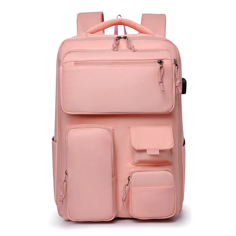 Guangzhou Fuliya Industry Co.,Ltd C-81263 Multi-functional backpack, water-resistant and scratch-resistant, 180° full-open, large capacity with compartments, laptop sleeve, USB port, and luggage strap - for commuting, business trips, and school.