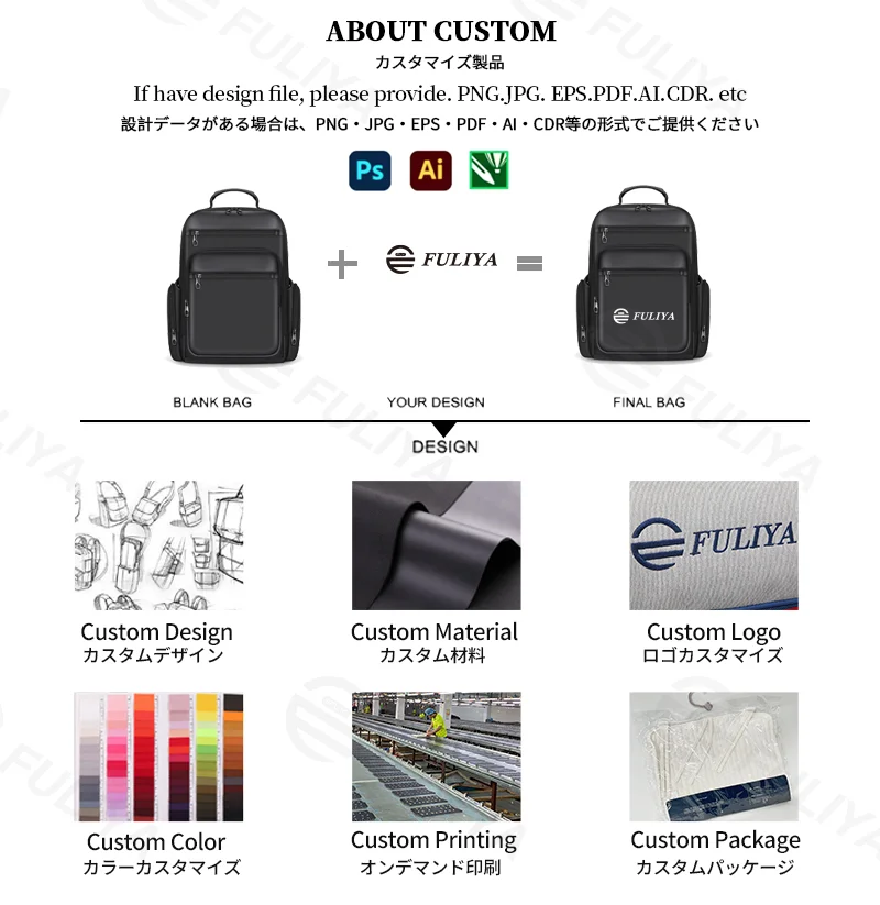 広州富麗雅実業有限会社 C-81267 ビジネス通勤リュック、大容量多仕切り、PC収納、ヘッドホンジャック、スーツケーススリーブ、通気背パネル - 通勤・出張・旅行に。