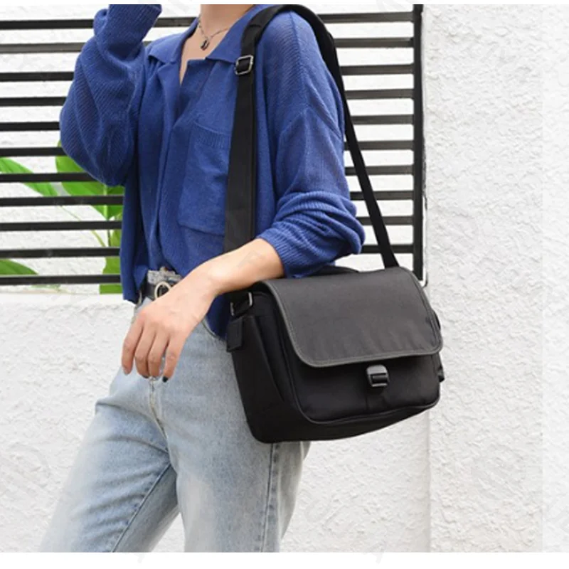 Guangzhou Fuliya Industry Co.,Ltd C-81269 Shoulder camera bag, water-resistant and wear-resistant, large capacity with removable dividers, side pockets, padded handle, and comfortable shoulder strap - for mirrorless, DSLR, and daily photography.