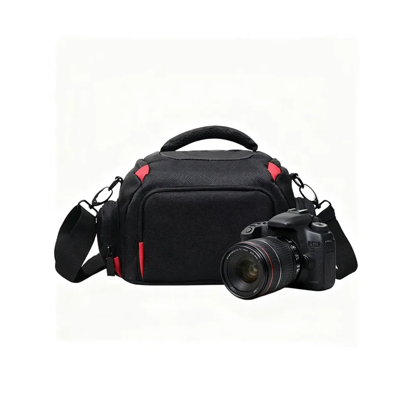 Guangzhou Fuliya Industry Co.,Ltd C-81270 Shoulder camera bag, water-resistant and wear-resistant, large main compartment, detachable shoulder strap, rubberized bottom pad, and front zipper pocket - multiple sizes for DSLR and mirrorless.