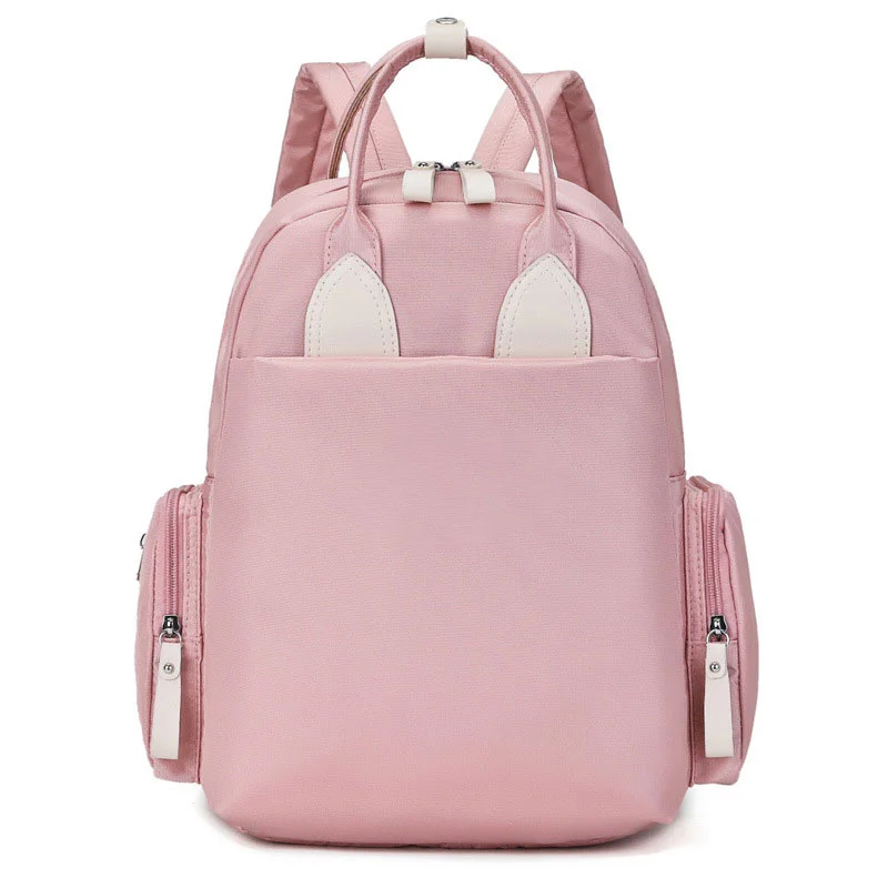 Guangzhou Fuliya Industry Co.,Ltd C-81286 Stylish mommy backpack, hand, shoulder, or backpack carry, multi-pocket organization, wet/dry pocket, foil-insulated bottle pocket, side pockets, and luggage strap - for baby outings and travel.
