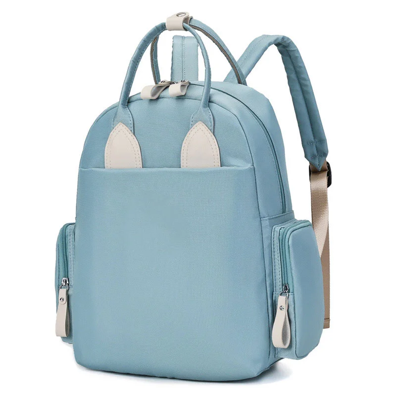 Guangzhou Fuliya Industry Co.,Ltd C-81286 Stylish mommy backpack, hand, shoulder, or backpack carry, multi-pocket organization, wet/dry pocket, foil-insulated bottle pocket, side pockets, and luggage strap - for baby outings and travel.