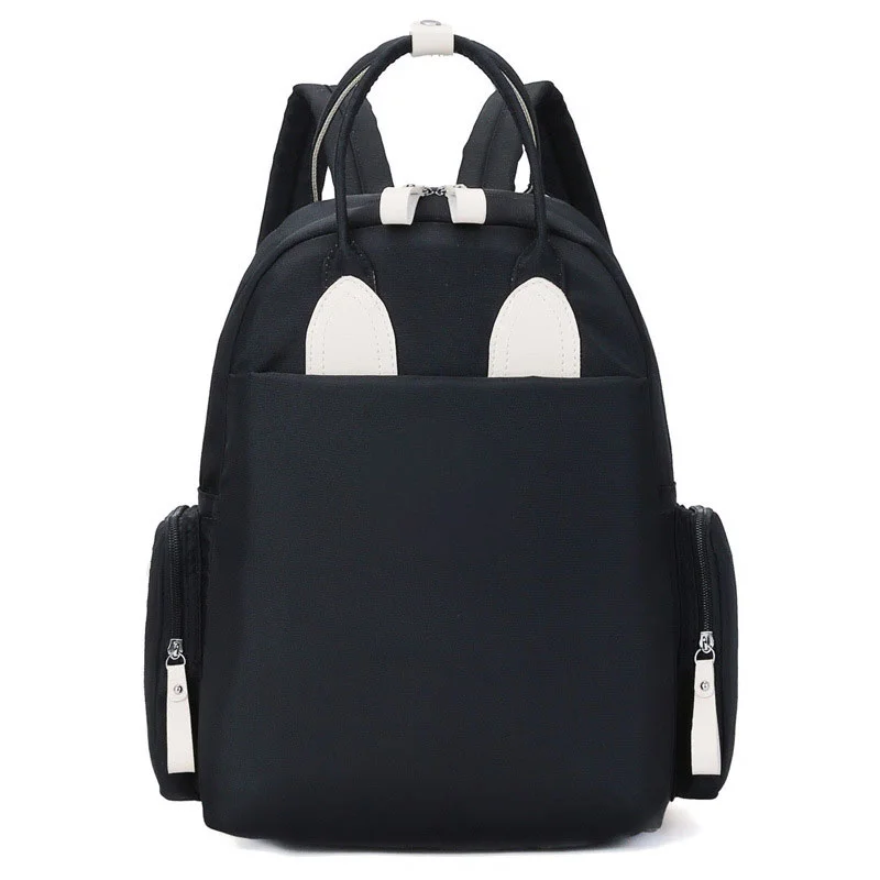 Guangzhou Fuliya Industry Co.,Ltd C-81286 Stylish mommy backpack, hand, shoulder, or backpack carry, multi-pocket organization, wet/dry pocket, foil-insulated bottle pocket, side pockets, and luggage strap - for baby outings and travel.