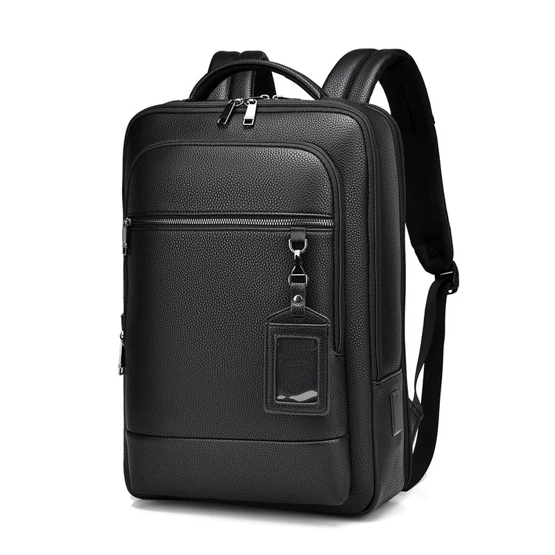 Guangzhou Fuliya Industry Co.,Ltd C-81290 Men's business backpack, water-resistant and durable, large capacity with compartments, laptop compartment, USB charging cable, breathable back panel, and luggage strap - for business commuting and travel.