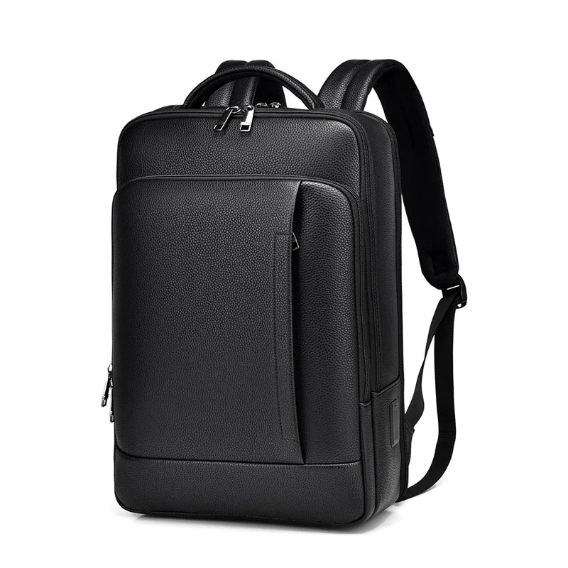 Guangzhou Fuliya Industry Co.,Ltd C-81290 Men's business backpack, water-resistant and durable, large capacity with compartments, laptop compartment, USB charging cable, breathable back panel, and luggage strap - for business commuting and travel.