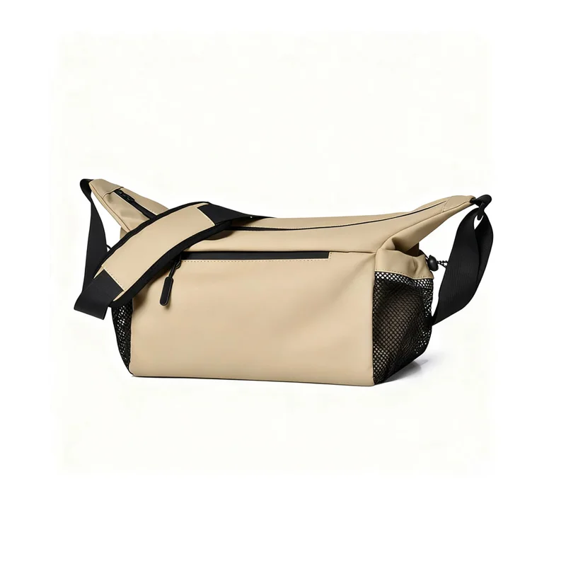 Guangzhou Fuliya Industry Co.,Ltd C-81292 Waterproof crossbody bag, large capacity with compartments, main pocket, zipper pocket, document pocket, and elastic side pocket, adjustable buckle - for commuting, business, and daily use.