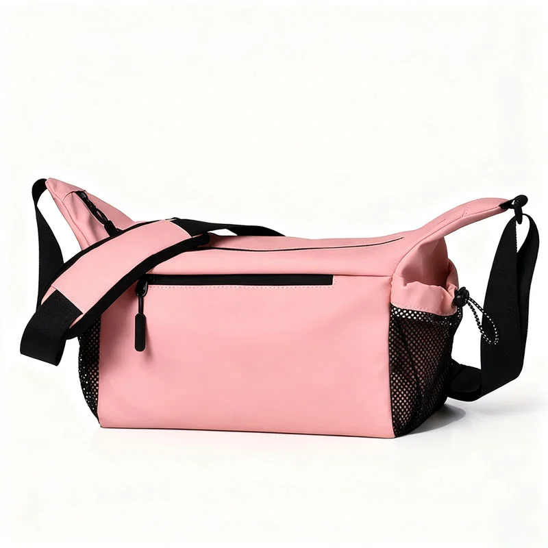 Guangzhou Fuliya Industry Co.,Ltd C-81292 Waterproof crossbody bag, large capacity with compartments, main pocket, zipper pocket, document pocket, and elastic side pocket, adjustable buckle - for commuting, business, and daily use.