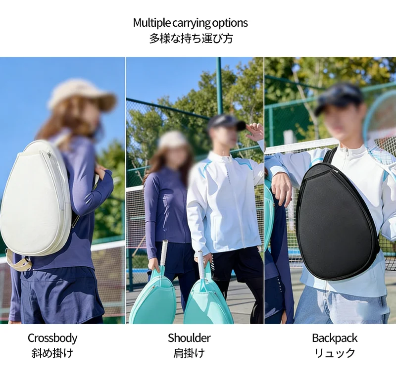 広州富麗雅実業有限会社 C-81310 大容量撥水バドミントン/テニスバッグ、3way携帯、ラケット固定システム、調節ストラップ、耐擦傷 - スポーツ・通勤・デイリーに。