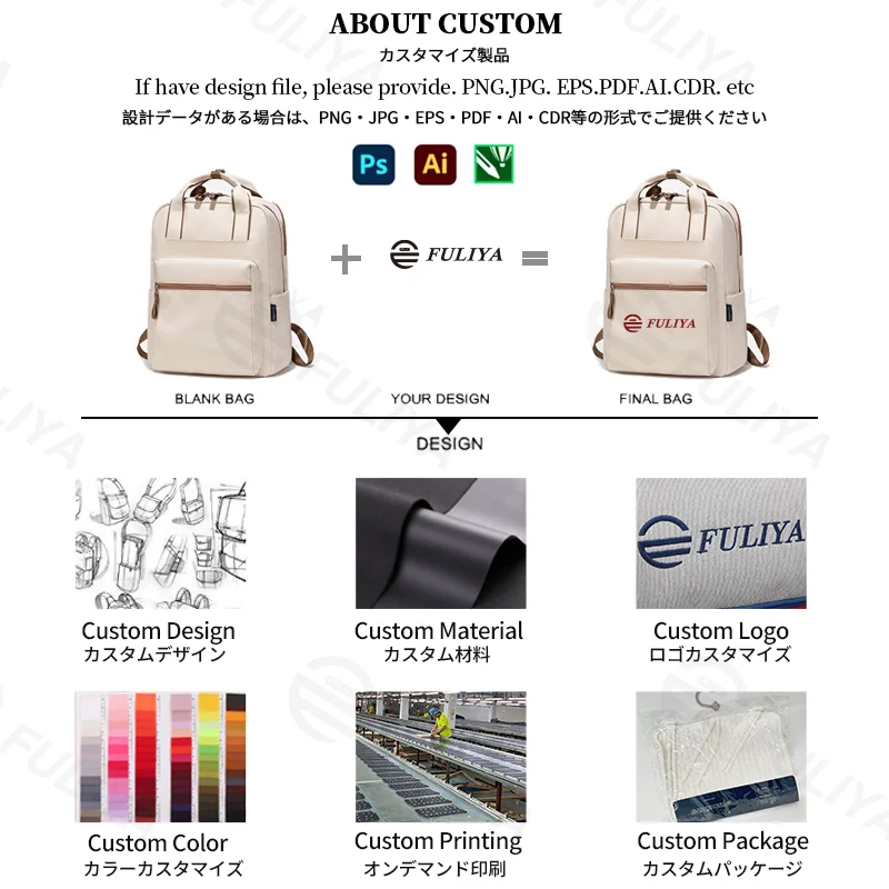 Guangzhou Fuliya Industry Co.,Ltd C-81327 Large-capacity backpack, multi-layer storage, dedicated laptop compartment, magnetic front pocket, luggage sleeve, adjustable shoulder straps - suitable for commuting, travel, and daily use.