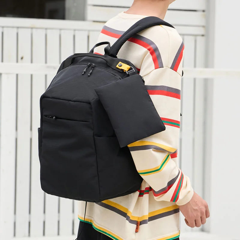 Guangzhou Fuliya Industry Co.,Ltd C-81330 Large-capacity main compartment, thickened breathable shoulder straps, detachable zipper pouch, back luggage sleeve, multi-functional pockets - ideal for commuting, travel, and school.