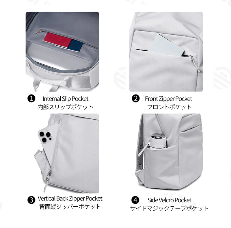 Guangzhou Fuliya Industry Co.,Ltd C-81330 Large-capacity main compartment, thickened breathable shoulder straps, detachable zipper pouch, back luggage sleeve, multi-functional pockets - ideal for commuting, travel, and school.