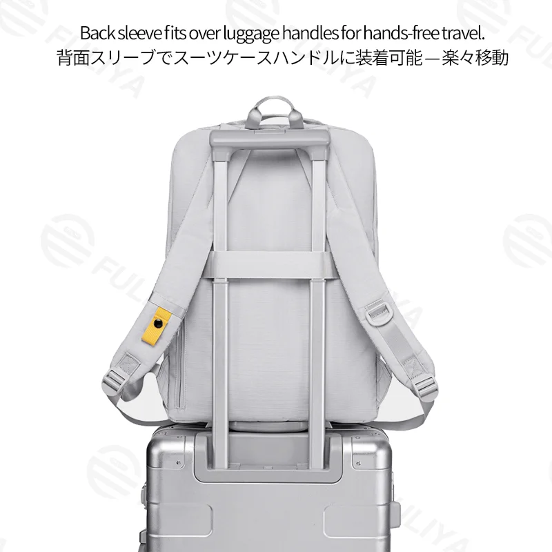 Guangzhou Fuliya Industry Co.,Ltd C-81330 Large-capacity main compartment, thickened breathable shoulder straps, detachable zipper pouch, back luggage sleeve, multi-functional pockets - ideal for commuting, travel, and school.