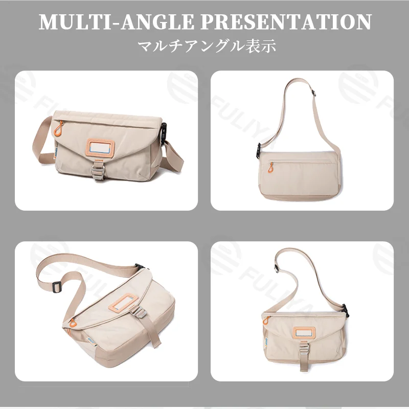 Guangzhou Fuliya Industry Co.,Ltd C-81334 Utility-style large-capacity crossbody bag, multi-compartment design , water-repellent durable fabric, quick-release buckle and adjustable strap - for campus and daily use.