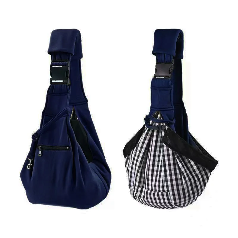 Guangzhou Fuliya Industry Co.,Ltd C-81345 Portable crossbody pet bag with safety buckle, escape-proof rope, adjustable padded shoulder strap, and zippered pockets - lightweight and durable for cats and dogs.