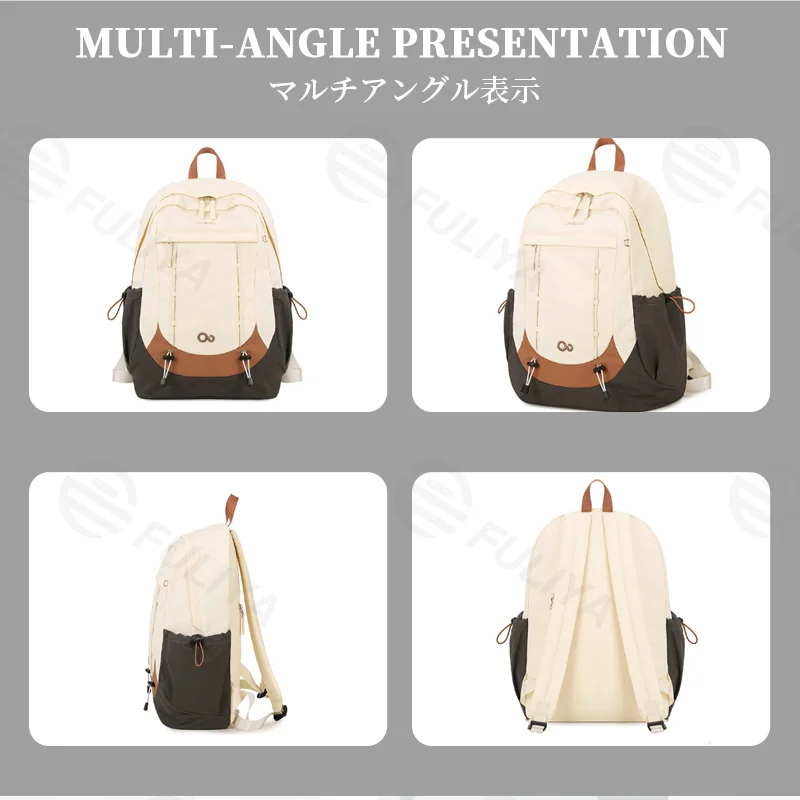 Guangzhou Fuliya Industry Co.,Ltd C-81346 This backpack features durable waterproof fabric, a dedicated laptop compartment, expandable side pockets, multi-functional pockets, and large capacity - ideal for school, commuting, and hiking.