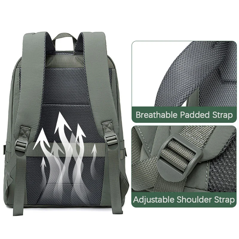 Guangzhou Fuliya Industry Co.,Ltd C-81347 Made of durable waterproof fabric, with large capacity, built-in laptop sleeve and multiple pockets, breathable shoulder straps, and luggage pass-through sleeve - ideal for commuting, travel, and school.