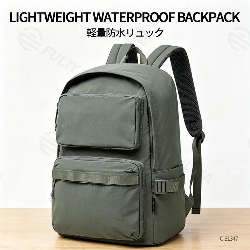 Guangzhou Fuliya Industry Co.,Ltd C-81347 Made of durable waterproof fabric, with large capacity, built-in laptop sleeve and multiple pockets, breathable shoulder straps, and luggage pass-through sleeve - ideal for commuting, travel, and school.