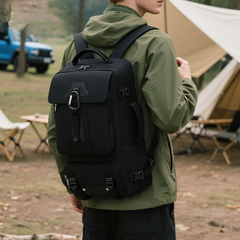 Guangzhou Fuliya Industry Co.,Ltd C-81349 Water-repellent durable fabric, external USB charging port, separate shoe compartment, rear luggage strap, ergonomic load-bearing system - ideal for business trips, commuting, and school.