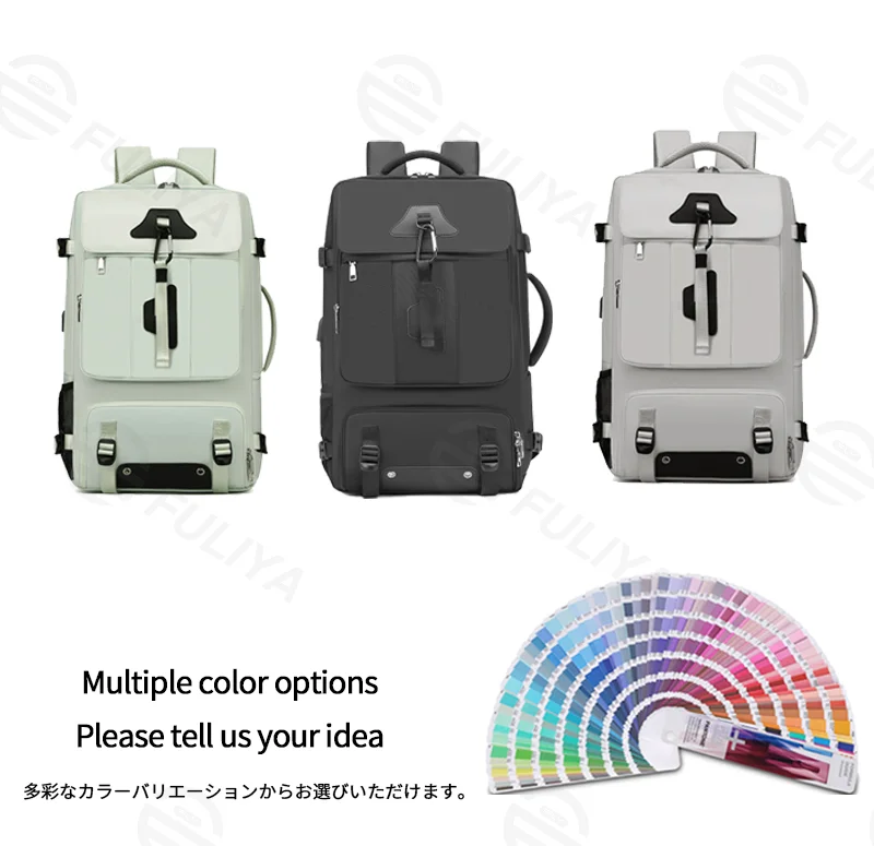 Guangzhou Fuliya Industry Co.,Ltd C-81349 Water-repellent durable fabric, external USB charging port, separate shoe compartment, rear luggage strap, ergonomic load-bearing system - ideal for business trips, commuting, and school.