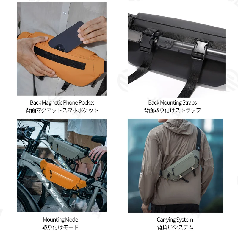 広州富麗雅実業有限会社 C-81355 この多機能チェストバッグは広々とした内部、背面マグネットスマホポケット、背面取り付けストラップ、多様な背負いシステムを備え、通勤・アウトドア・デイリーに最適です。