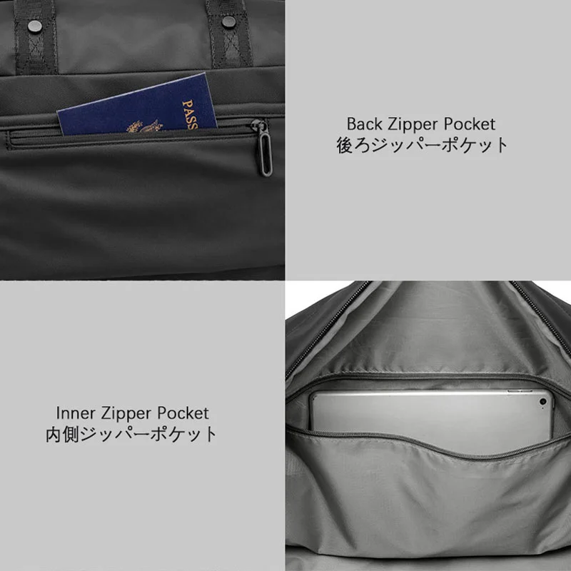 Guangzhou Fuliya Industry Co.,Ltd C-81377 This waterproof gym & travel duffel bag features a separate shoe compartment, wet/dry separation, luggage strap, and multiple pockets - perfect for business trips, travel, and gym.