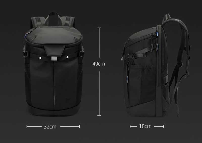 Guangzhou Fuliya Industry Co.,Ltd C-81381Large-capacity waterproof backpack with Velcro-closure main compartment, dedicated laptop and device sleeves, back anti-theft pocket, and luggage strap - ideal for commuting, travel, and outdoor.